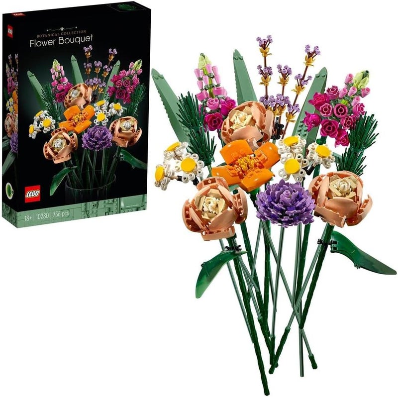 LEGO 10280 Icons Flower Bouquet, Artificial Flowers, Set for Adults, Decorative Home Accessories, Gift Idea for Women, Men, Her & Him, Wife or Husband, Botanical Collection - Image 1